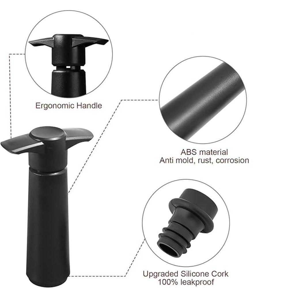 with Stoppers Wine Bottle Stoppers Reusable Wine Bottle Sealer Wine Vacuum Pump Barware