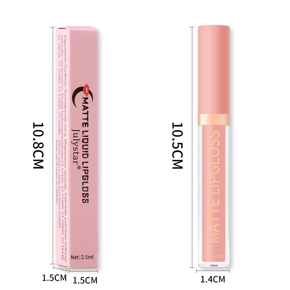 Natural Three-dimensional Non-fading Matte Lip Glaze Velvet Matte Long-lasting Non-stick Cup Lip Cheek Dual-purpose Lipstick