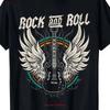 Unisexs Vintage Rock And Roll T Shirt Retro Music With Guitar Wing Vintage Comfortable Stylish Designer Clothes Casual