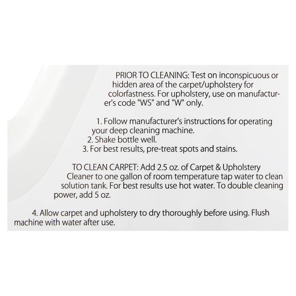 Concentrated Fresh Scent Carpet and Upholstery Cleaner Odor Eliminating Safe Deep Cleaning Machines 64oz EPA Safer Choice