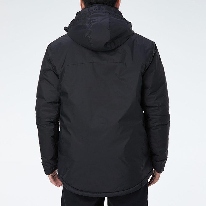PUMA Fleece Lined Thermal Logo Windproof Casual Sports Hooded Puffer Jacket Winter Men's Black 657747-03