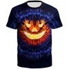 Funny Halloween Pumpkin T-shirt Men's 3D Printed Fashion Round Neck T-shirt Top Children's Short Sleeve Summer T-shirt
