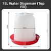 1.5L 8L 15L Poultry Drinker Feeder Plastic Water Container Durable Bird Chick Waterer  Chicken Coop