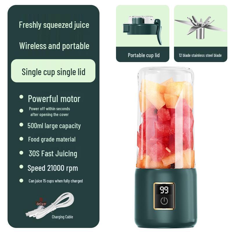 The Best Experience Draagbare Multifunctionele Mini Sapcentrifuge en Keukenmachine - Elektrische Smoothie en Fruitbeker