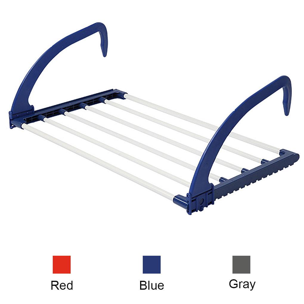Multi-Function Balcony Foldable Hanger Adjustable Indoor and Outdoor Hanging Drying Rack Shoe Clothes Pole Hanger
