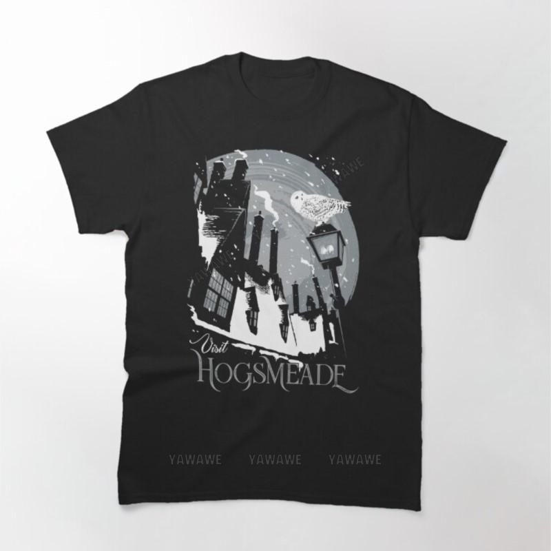 

Beach tee shirt fashion print tees Visit Hogsmeade gray Printed T Shirt teenager cotton Oversized tee shirt male summer top S