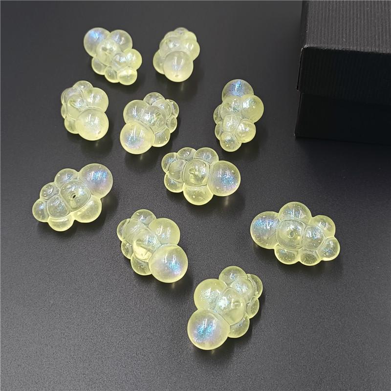 Luminous Jewelry Making Fashion Bracelet Necklace DIY Accessories Handmade Sparkling Cloud Loose Beads Materials 5pcs Mobile Phone Chain Fine Flash