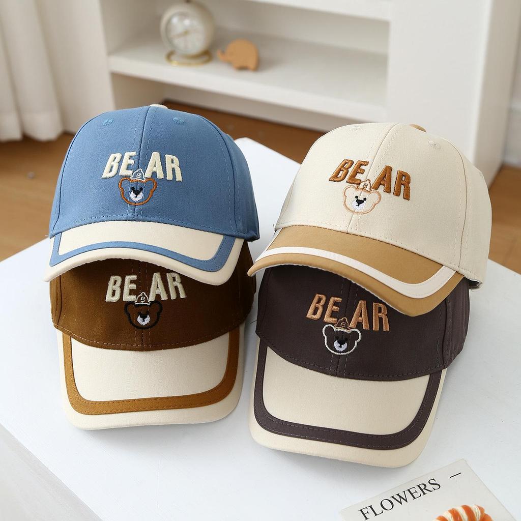 Boys/Girls Little Bear Duckbill Cotton Sun Hat - Baby Cartoon Baseball Cap for Spring/Summer