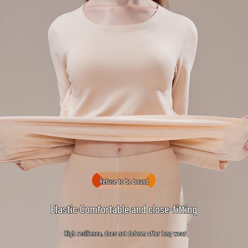 YAYA Women's Down Silk Blend Thermal Underwear Set