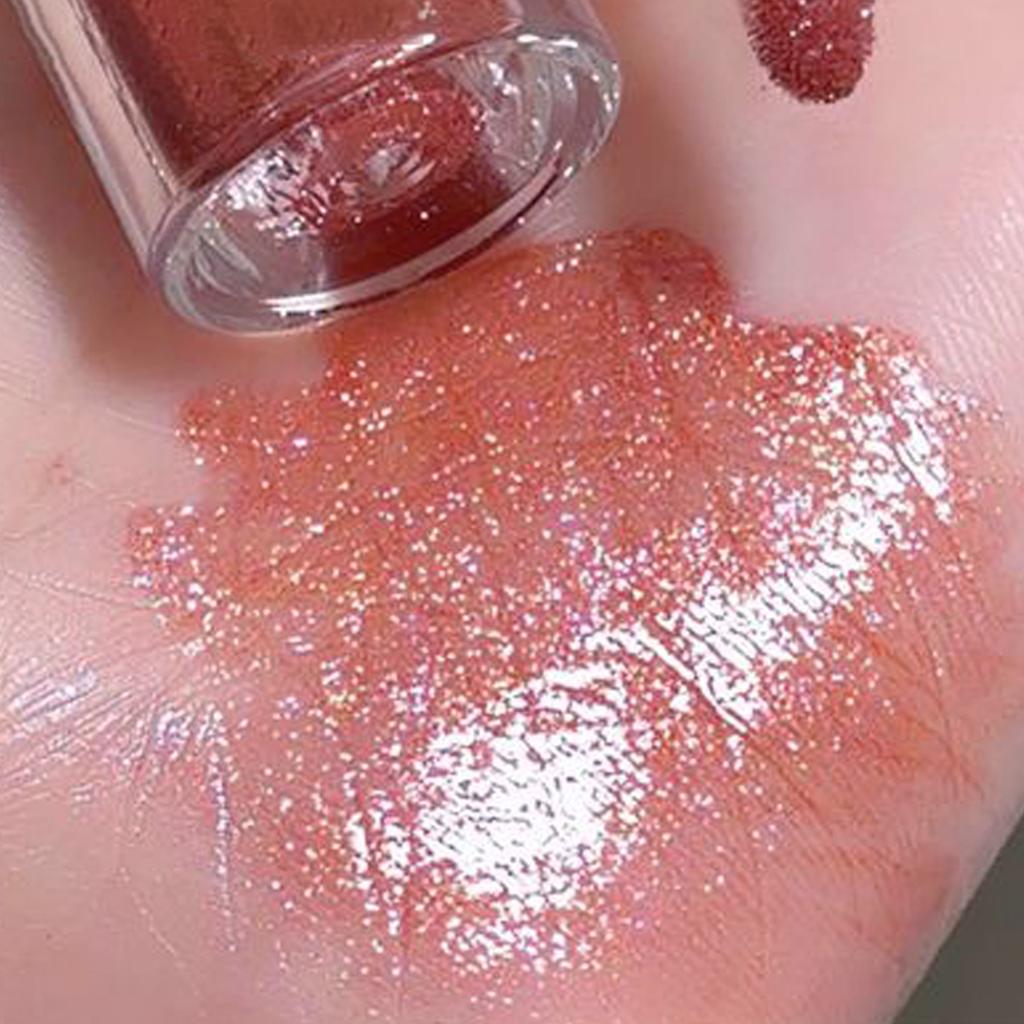 Sweet sparkling lip glaze mirror lip shine light lip gloss transparent lip gloss water gloss pure desire