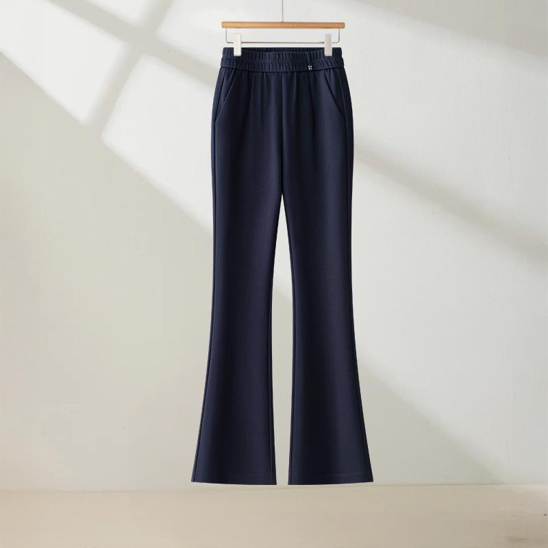 Women's Nylon Four-Way Stretch Flare Pants, Slim-Fit Elastic Waist, Autumn 2025.