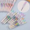 6Pcs/Set Glitter Gel Pens Smooth Writing Vibrant Colors Rainbow Gradient Gel Pens