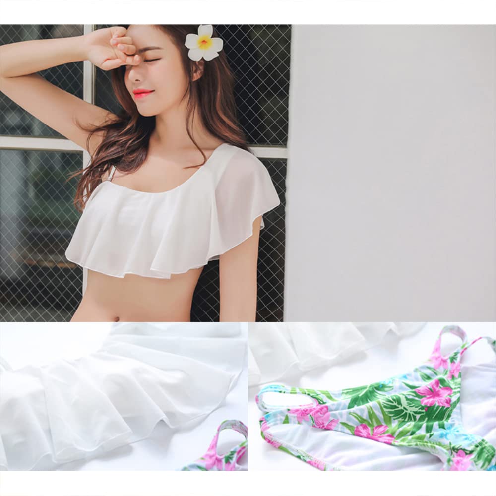 Body One Bikini Cute Popular Mom Online Small Large Ethnic 1801 [Aunii] Women's Swimsuit, Covering, Shoulder, Chiffon, Set, Swimsuit, Swimsuit,