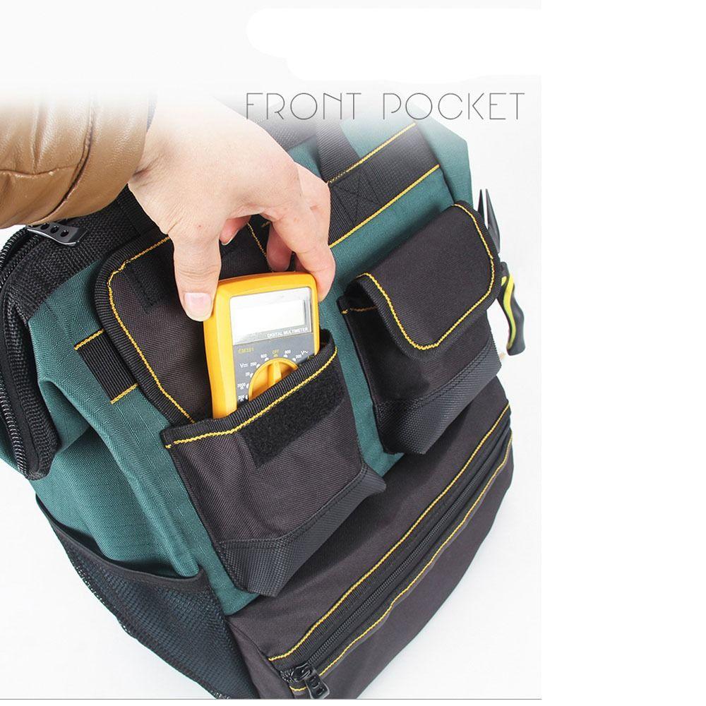 Oxford Cloth Tool Backpack Multi Pockets Shoulder Toolkit Portable Electrician Tool Bag Carpenter