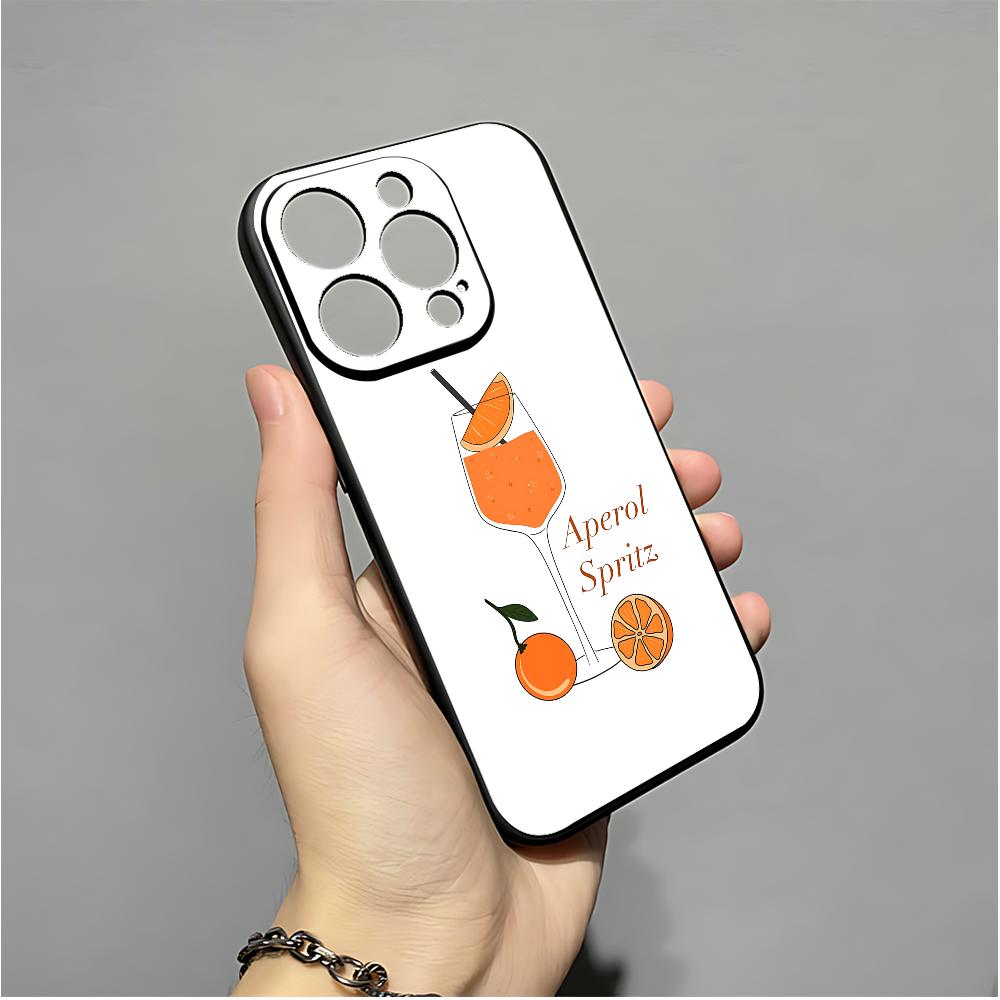 

Aperol Spritz Phone Case For IPhone 16,15,14,13,12,11,XS,XR,X,8,7,Pro,Max,Plus,mini Silicone Black Cover iphone13mini