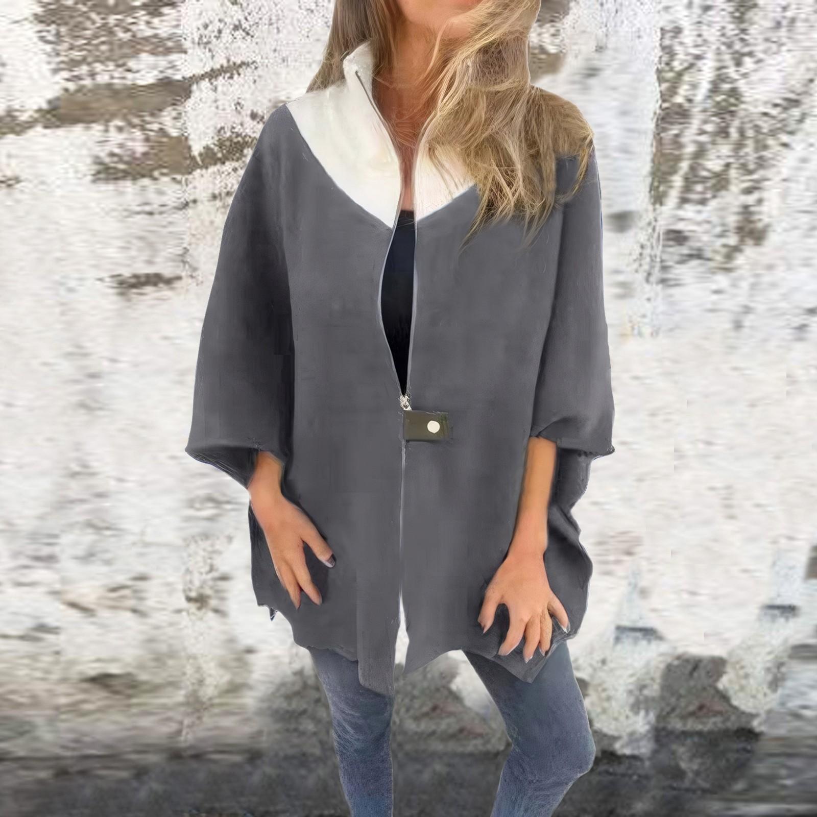 Женская осенне-зимняя повседневная свободная куртка на молнии с воротником-стойкой — фото 9