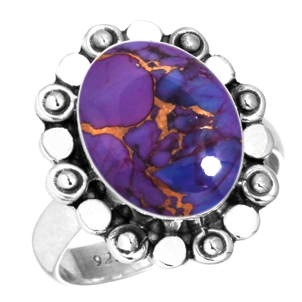 Pierścionek ze srebra próby 925 dla kobiet, biżuteria z kamieni szlachetnych, ręcznie robiona, prezent na Dzień Przyjaźni, niebieski, zielony, fioletowy, miedź, turkus, perła, lapis, masa perłowa, koktajl