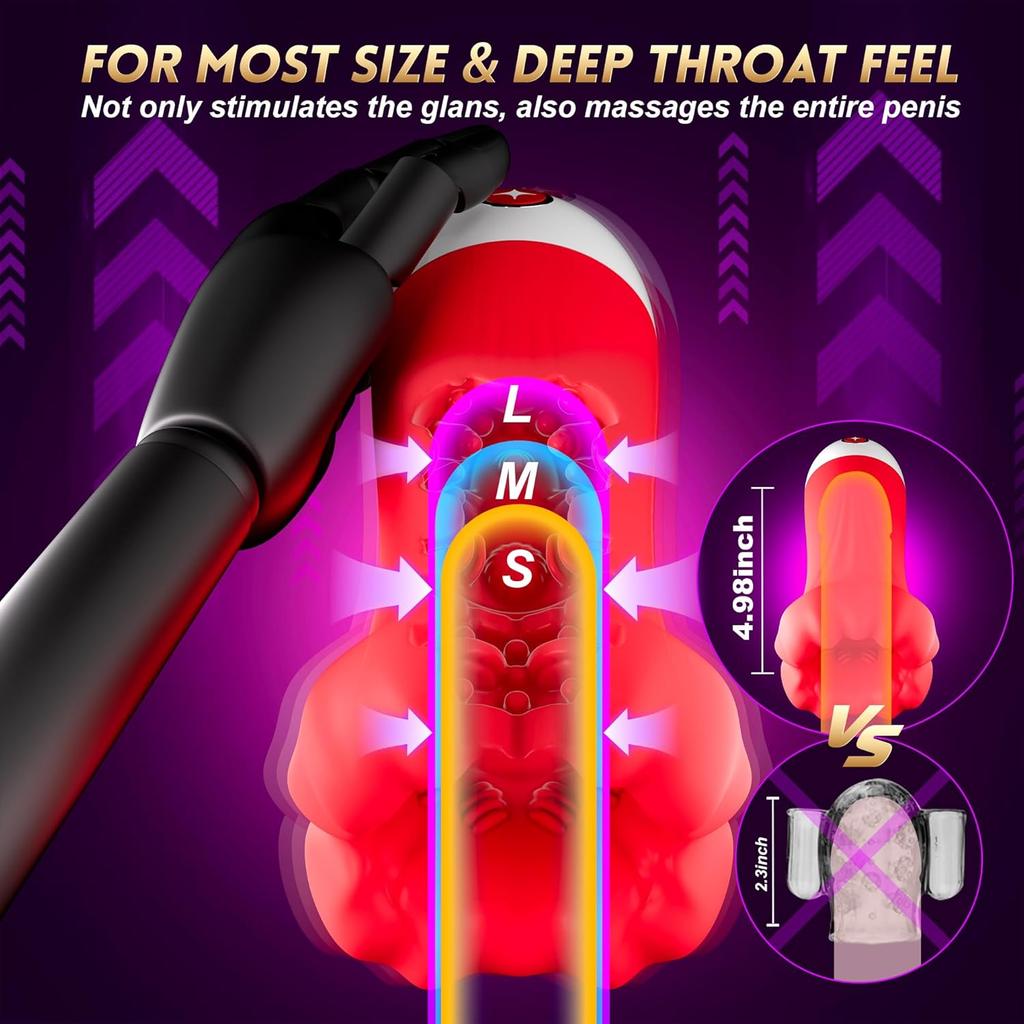 Deep Blowjob Pocket Pussy Pump 4 IN1 Penis Vibrator 9 Modes Training Stroker Toy for Men Women