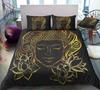 Buddha Creative Printing Bedding Set Personalized Design Quilt Cover and Pillowcase Full-size Microfiber Comfortable Home Decoration