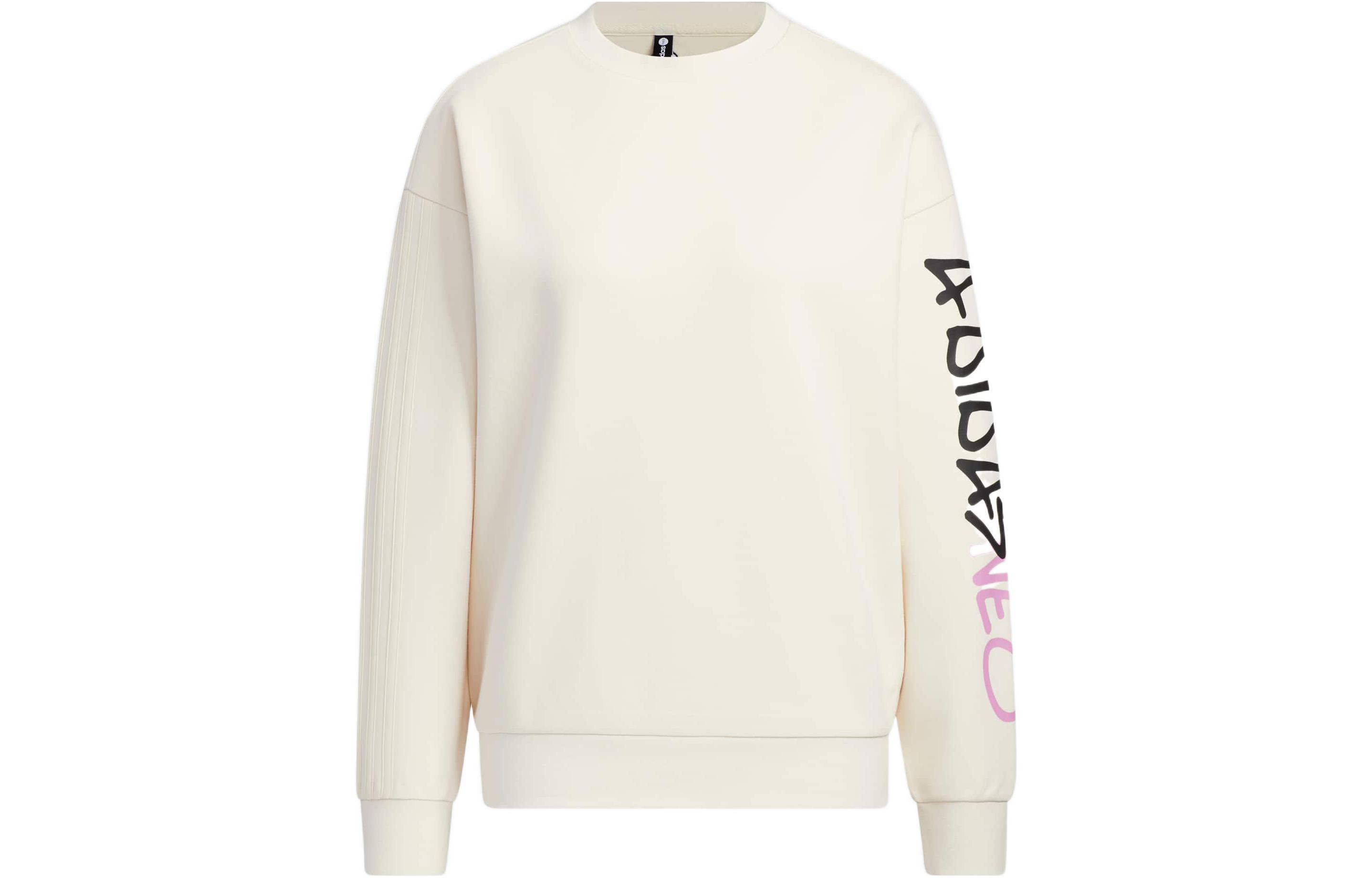 Adidas Neo Sweatshirts Women s White Crew Neck Moderate Regular HY9645 L