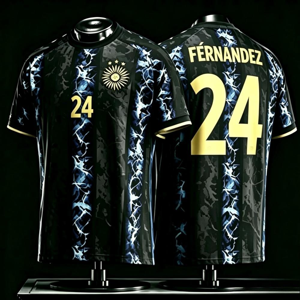 2026 Nouveau Maillot de Football Argentin Messi Décontracté Extérieur Respirant Séchage Rapide Manches Courtes T-shirt Haut d'Été