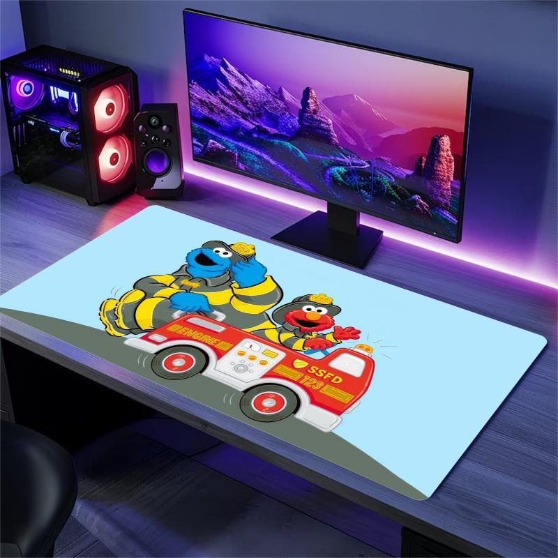 Sesame Street Print Cushion Non-slip Laptop Tablet Big Mousepad XXL Mat Mini PC Playmat With Lock edge