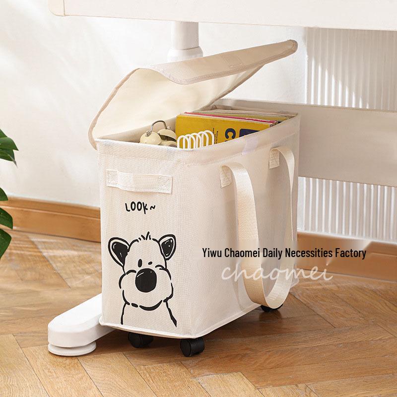 Mobile Under-Desk Office Storage Basket with Wheels