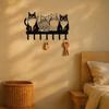 Cute Cat Wall Hook Sturdy Metal Home Decor Gift for Women Housewarming
