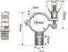 1/2" BSP Male X Fit 1/2" 3/4" 1" -12" Inch 12.7-305mm Tube OD 304 Stainless Steel Pipe Support Clamp Hanger Bracket Sanitary