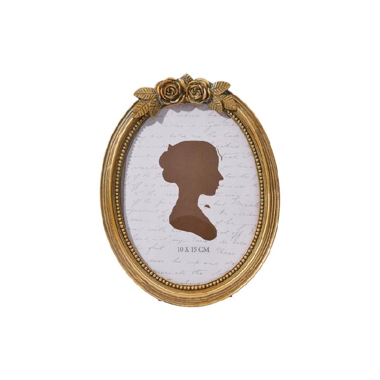 Retro Picture Frame,Decorative Photo Frame Antique Ornate Oval Photo Frame for Tabletop and Wall Display Home Decors
