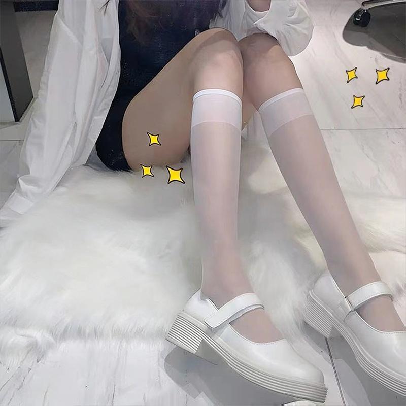 Breathable, Sexy Knee-High Durable Mid-Calf Socks Jk Style Thin Socks