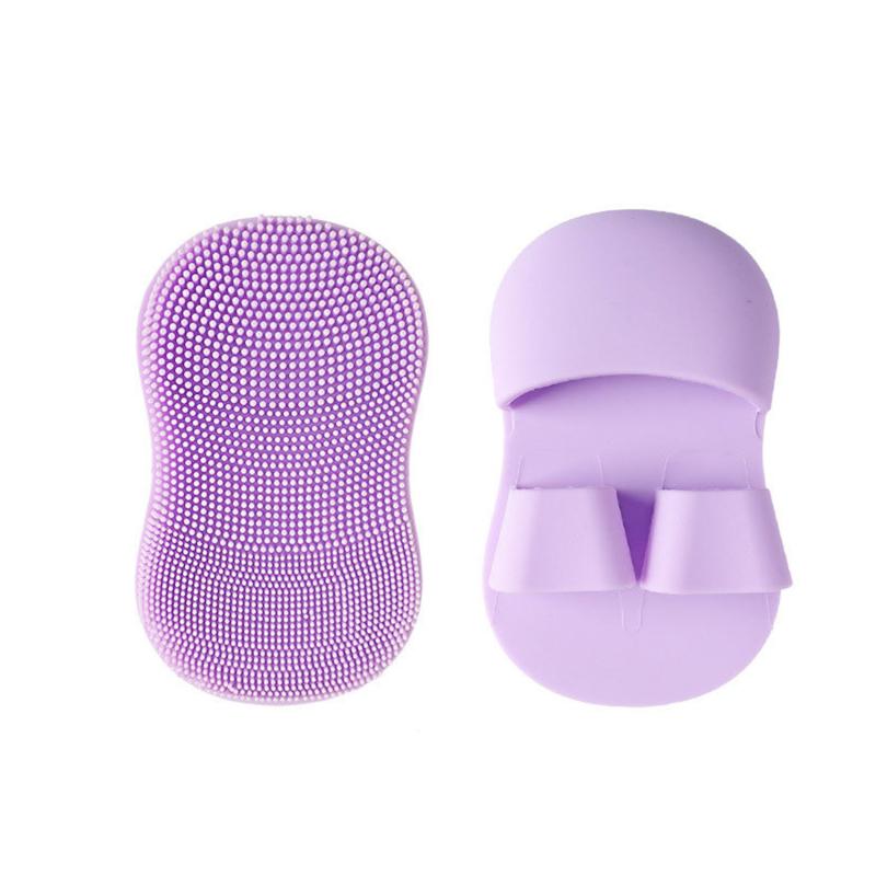 3PCS Soft Handheld Silicone Facial Cleansing Brush Anti-Slip Face Exfoliating Scrubber Brush