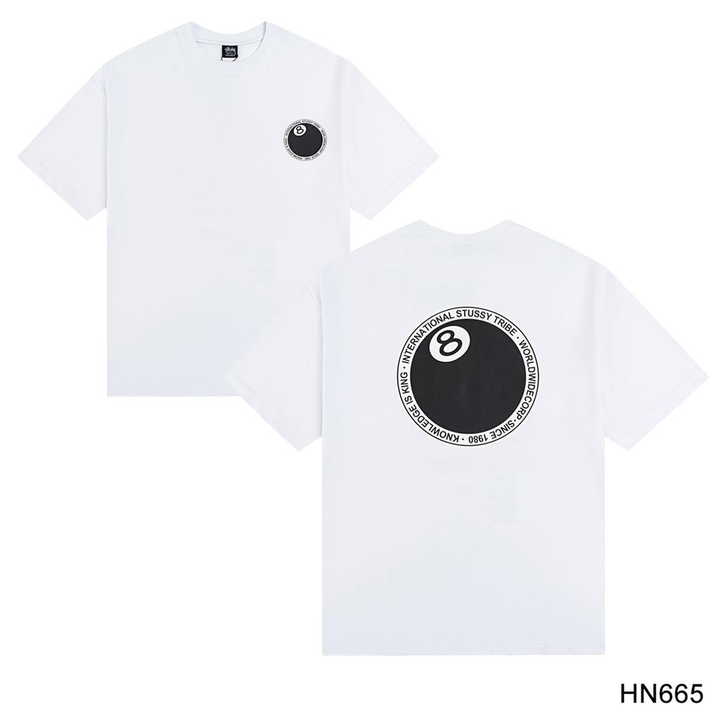 Stussy 2025 Sommer Neues Hochwertiges Rundhals-T-Shirt aus Baumwolle für Männer und Frauen Klassisches Logo mit neuem Musterdruck Paar-T-Shirt