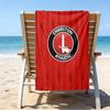 Football Charlton-Athletic Crest Beach Towel - Soft, Absorbent Microfiber, Lightweight, Ideal for The Beach, Parties, Travel, Camping Fan Gifts