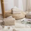 ins Nordic imitation linen tissue box, fabric pumping bag, car household tissue storage box