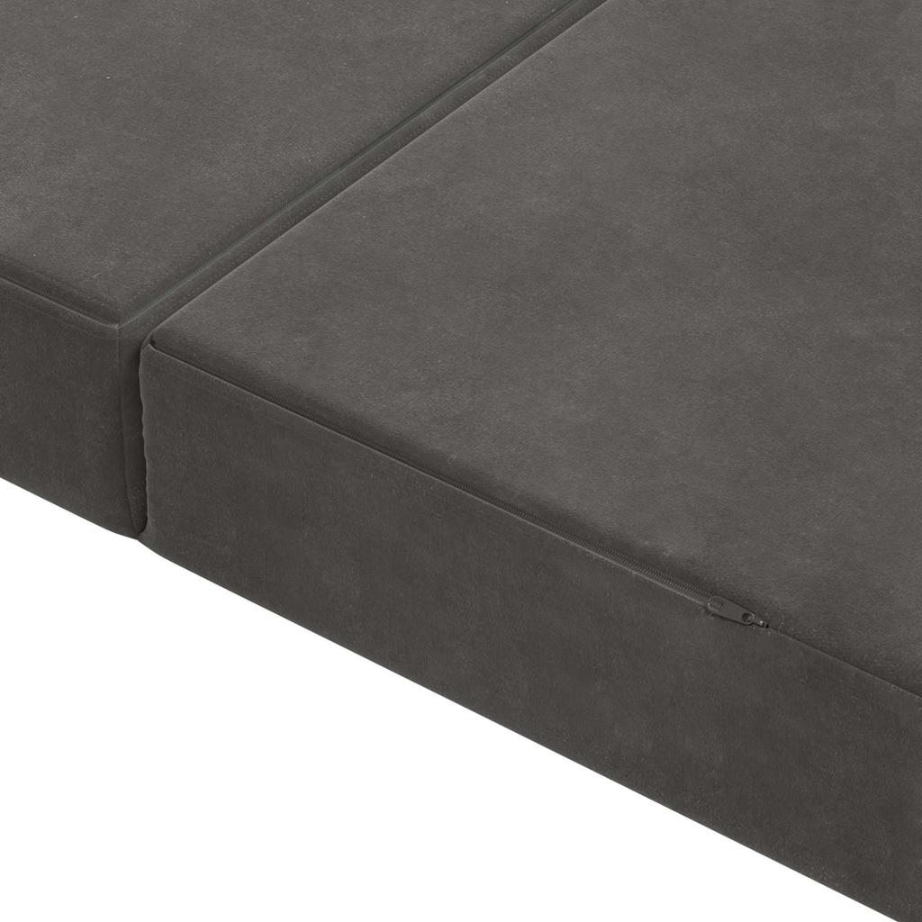 Folding Sofa Bed 180 x 67 x 45 cm Dark Grey