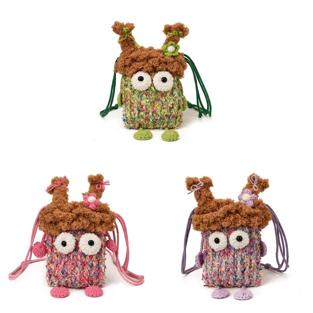 Playful Knit Eye Bag For Women With Inner Phone And Card Pockets For Everyday