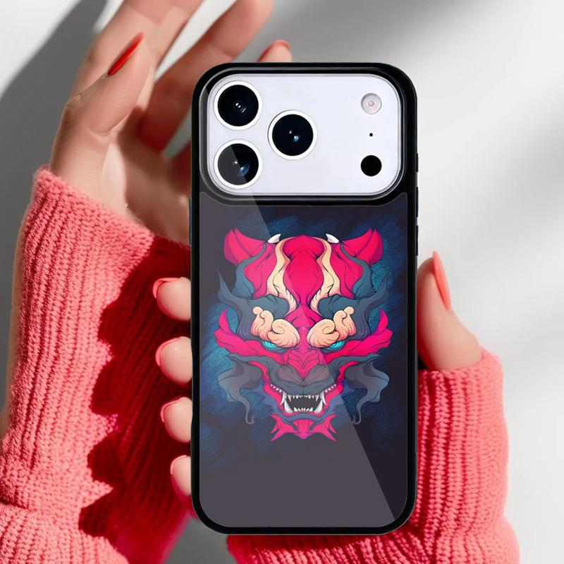 Oni Hannya Dämonenmaske Handyhülle für iPhone 17 Air 16e 15 14 13 Pro Max Rückabdeckung für 12 11 Pro Hülle