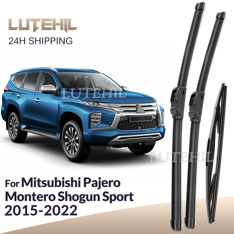 For Mitsubishi Pajero Montero Shogun Sport 2015- Wiper Front & Rear Wiper Blades Windshield Windscreen Window 22"+18"+10"