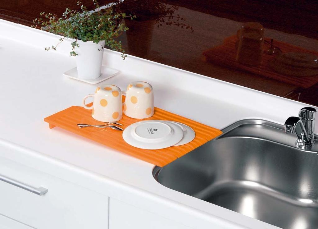 Ernest Draining Plate Orange Foldable Silicone 40028030mm/4007075mm A-75707