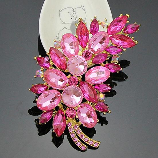 Kobiety Vintage Feather Flower Shape Broszka Pin Badge Breastpin na wesele Bankiet Evening Party