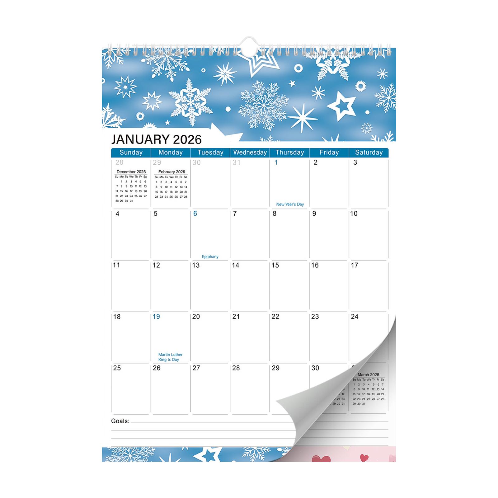 

Beautiful Calendar For Living Room, Wall, Important Holiday Anniversary Calendar One Size