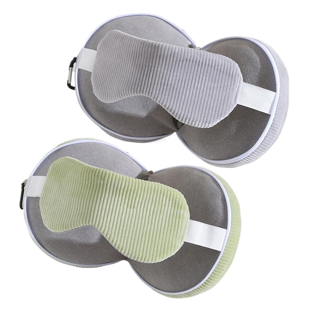 Travel Neck Pillow 2 In 1 Eye Mask Pillow Foldable Multifunctional Travel Pillow Light-blocking With Storage Hook Neck Pillows