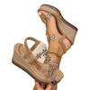 Women's Wedge Sandal Platform Low Heels Sandals Comfortable Strappy Summer Beach Walking Shoes for Women Open Toe Ankle T-Strap Dressy Bohemian Shoes
