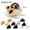 Classic Wooden Kong Ming Lock Luban Lock 54T Puzzle Toy Brain Teaser for Adults Office Stress Relief Leisure Game Intellectual Toy MX9002