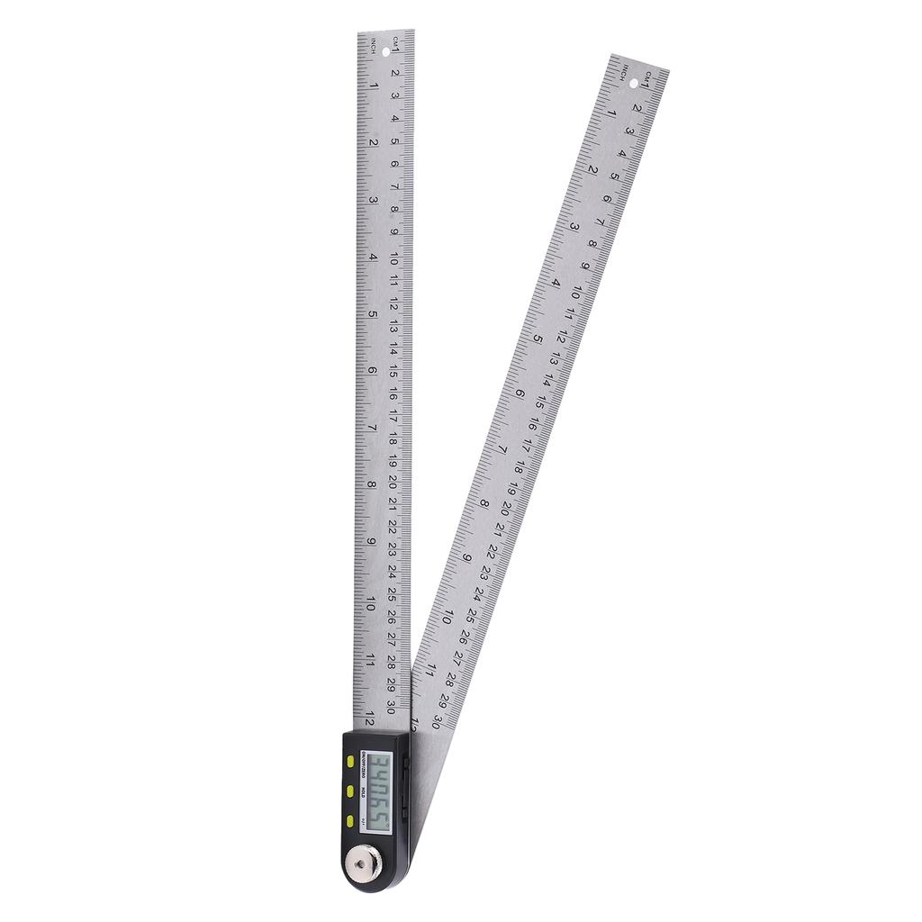 0‑300mm Digital Protractor Portable Stainless Steel LCD Angle Finder Ruler for Woodworking