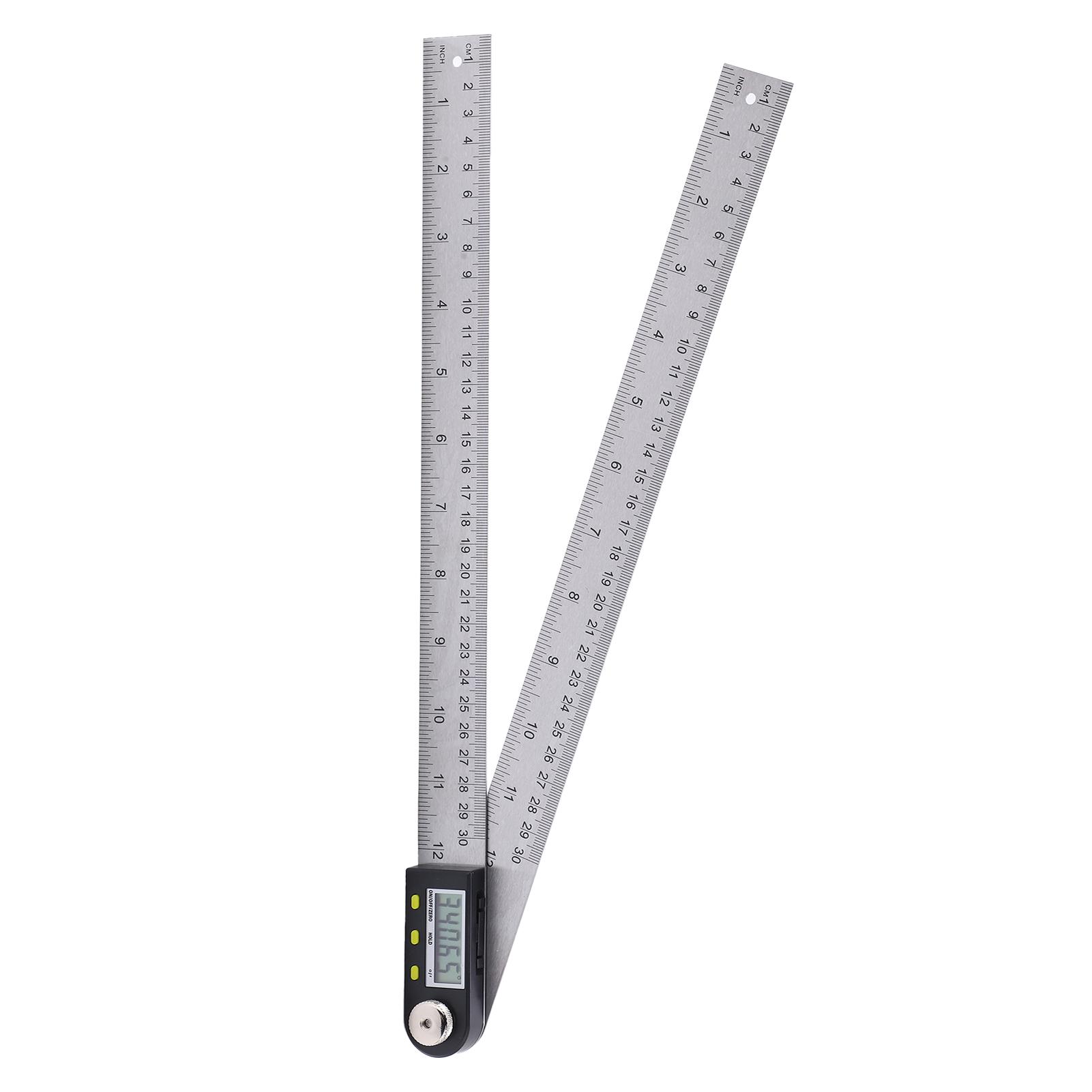

0‑300mm Digital Protractor Portable Stainless Steel LCD Angle Finder Ruler for Woodworking