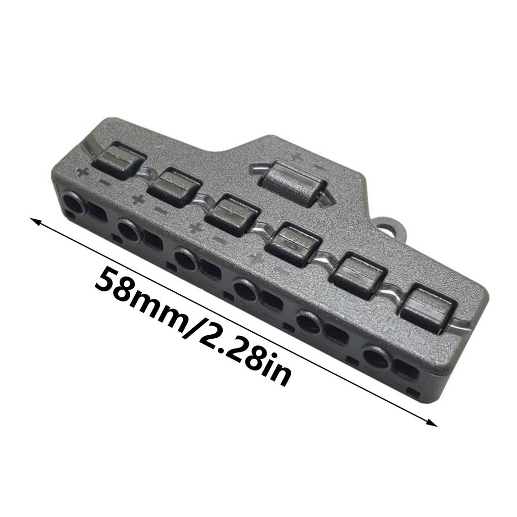 Niederspannungskabelverteiler, 1 Eingang, 6 Ausgänge, LED-Beleuchtungskabel-Anschlussblock für LED-Streifenbeleuchtungs-Verteilerblock