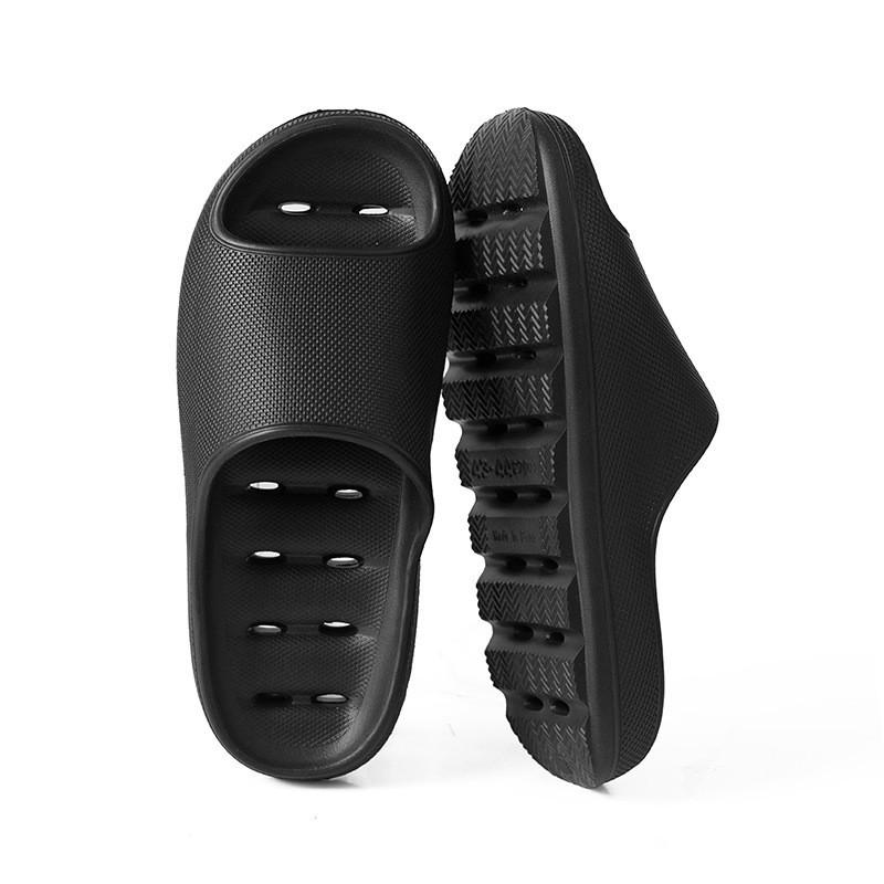 Thick bottom bath bathroom slippers men's summer home indoor soft bottom home quick drying water leakage hollow cool slippers women