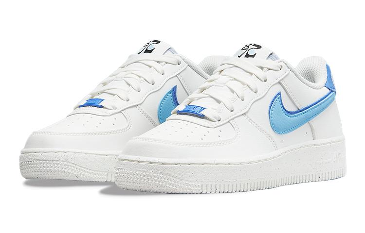 Nike Air Force 1 Low 82 Double Swoosh White Medium Blue GS DQ0359-100